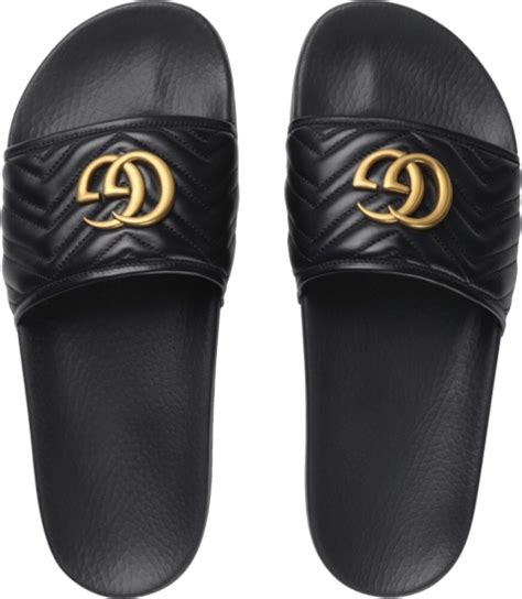 gucci slides black and gold|affordable gucci slides.